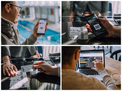 Kolaż zdjęć prezentujący kartę Rybka i&nbsp;aplikację. 