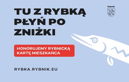 Wzór naklejki: tu honorujemy Kartę Rybka