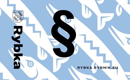 Awers karty Rybka, z&nbsp;nałożonym symbolem paragrafu