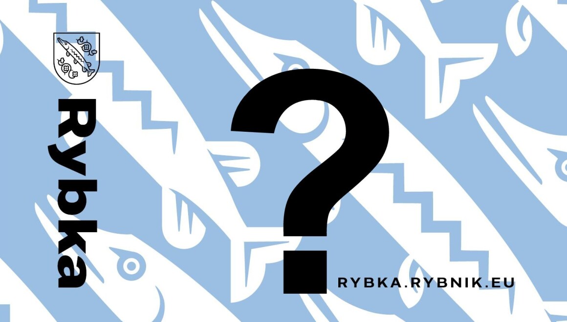 Awers karty Rybka, a na niej wielki czarny pytajnik