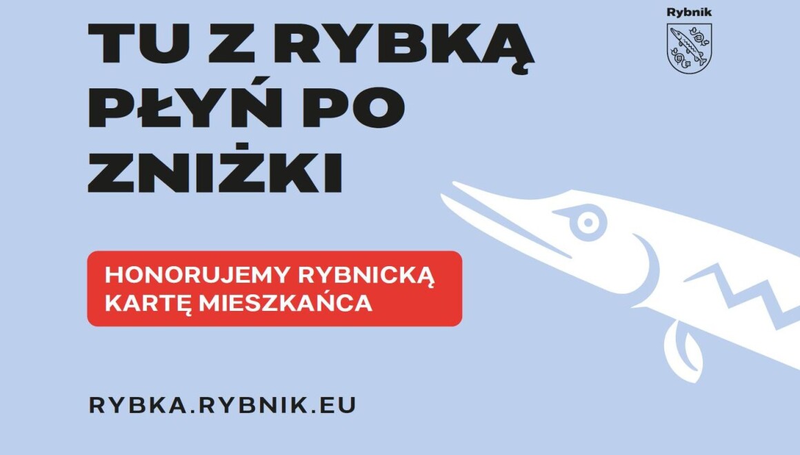 Wzór naklejki: tu honorujemy Kartę Rybka